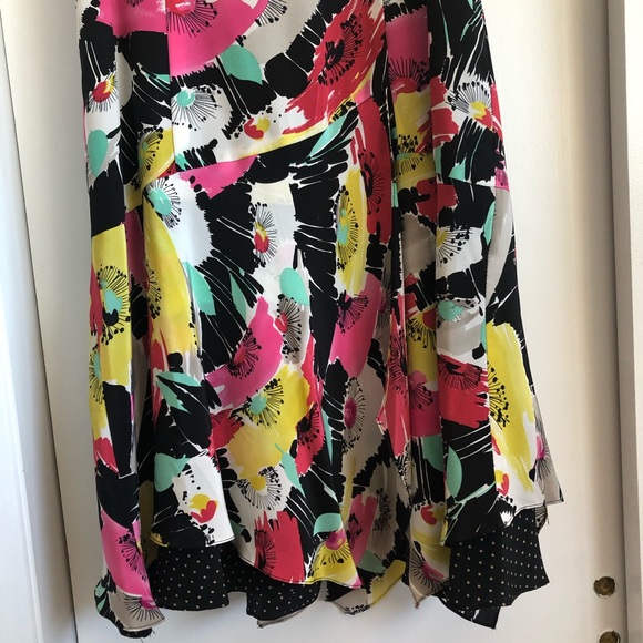 Silk Nanette Lepore Flutter Sleeves Silk Dress - Picture 7 of 12